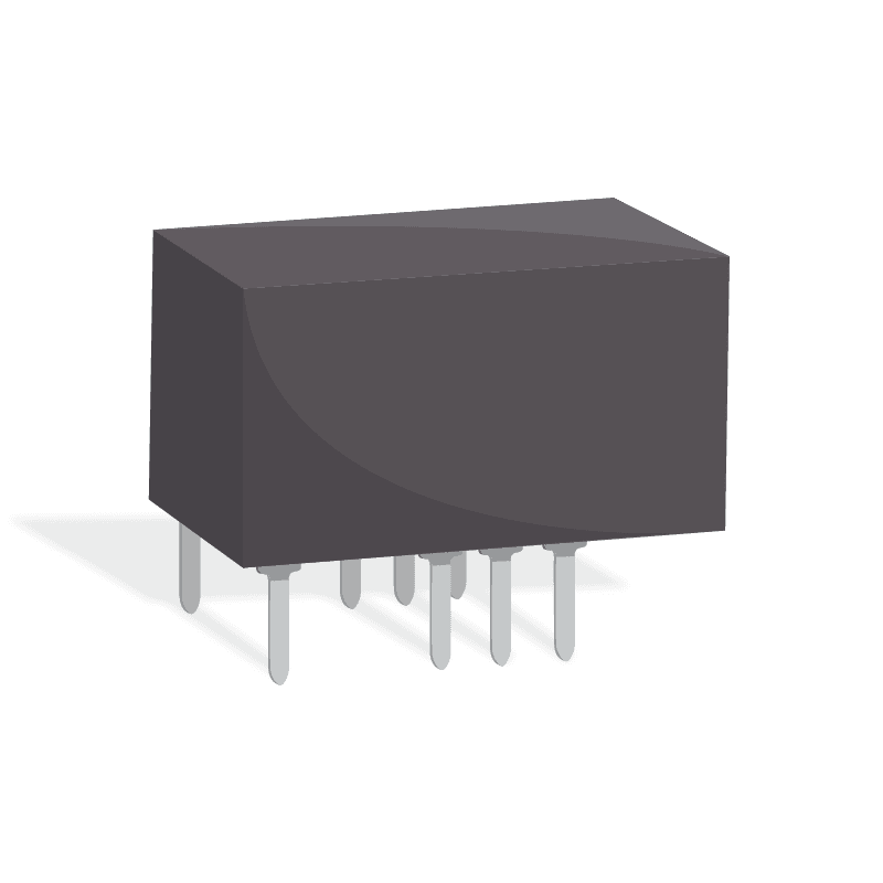 Miniature Relay 2A, coil voltage 24V DC, 2 changeover contact (2C), 1A/30V DC, 0.5A/125VAC