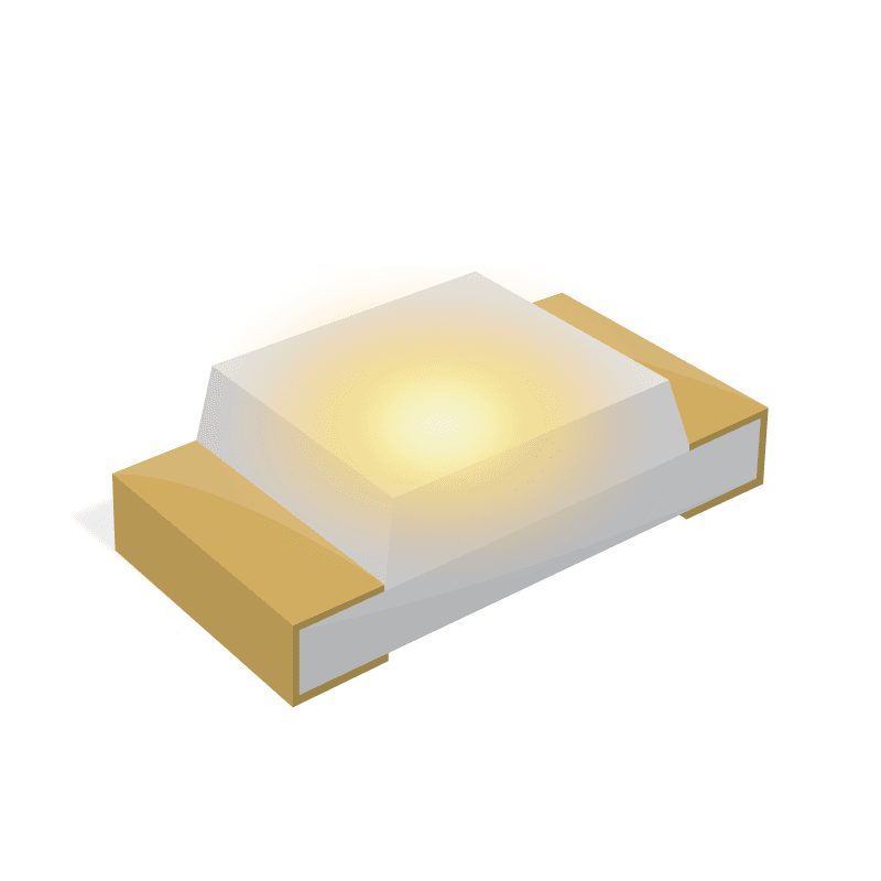 LED Uni-Color Yellow 591nm 2-Pin Chip 0603(1608Metric) T/R