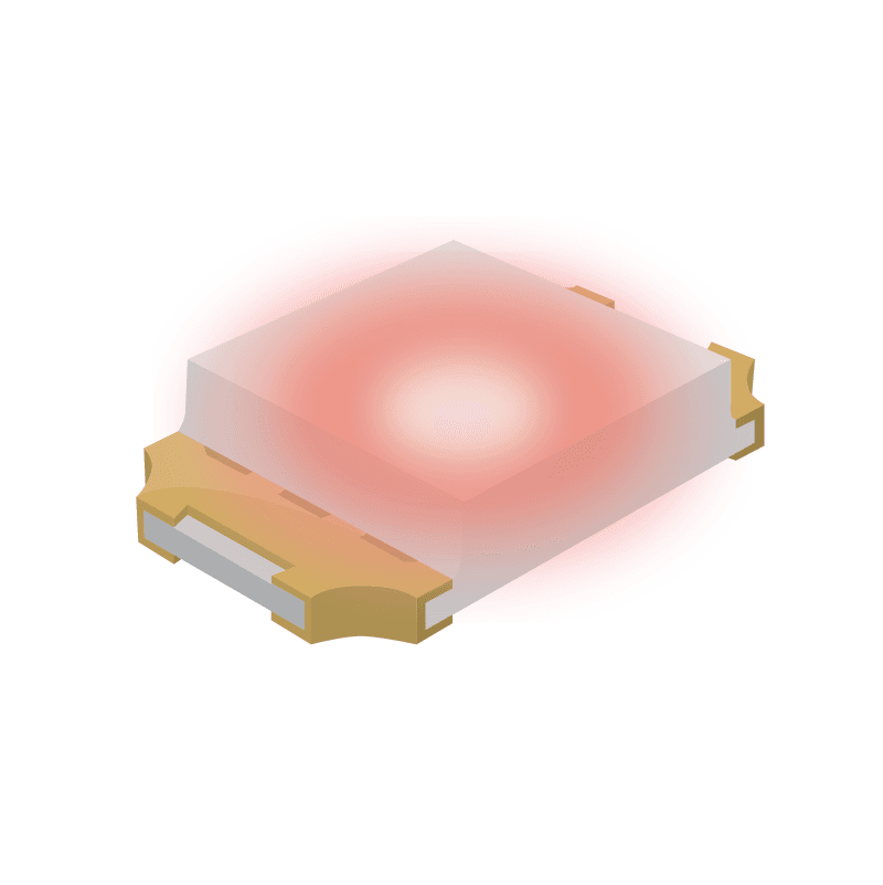 ROHM SML-P11UTT86; SML-P11 Series Red LED; 1006 (0402); Square Lens SMD package