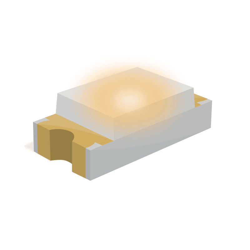 LED AMBER CLEAR 0603 R/A SMD / LED Uni-Color Amber 595nm 2-Pin Chip LED T/R