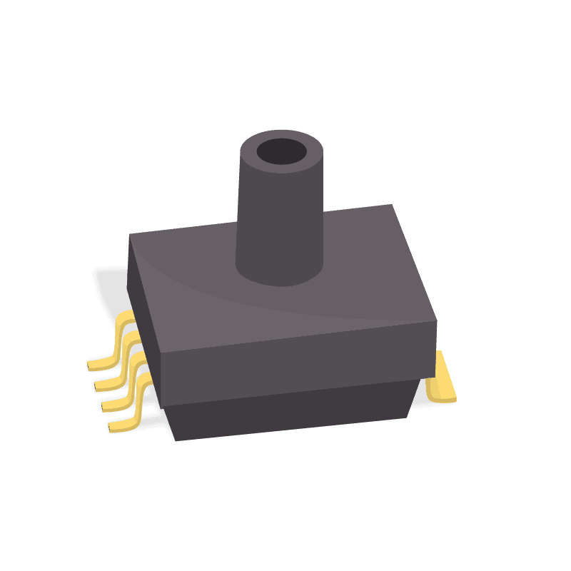 Pressure Sensor 0kPa to 10kPa Gage Automotive 5-Pin(4+Tab) M-PAC T/R