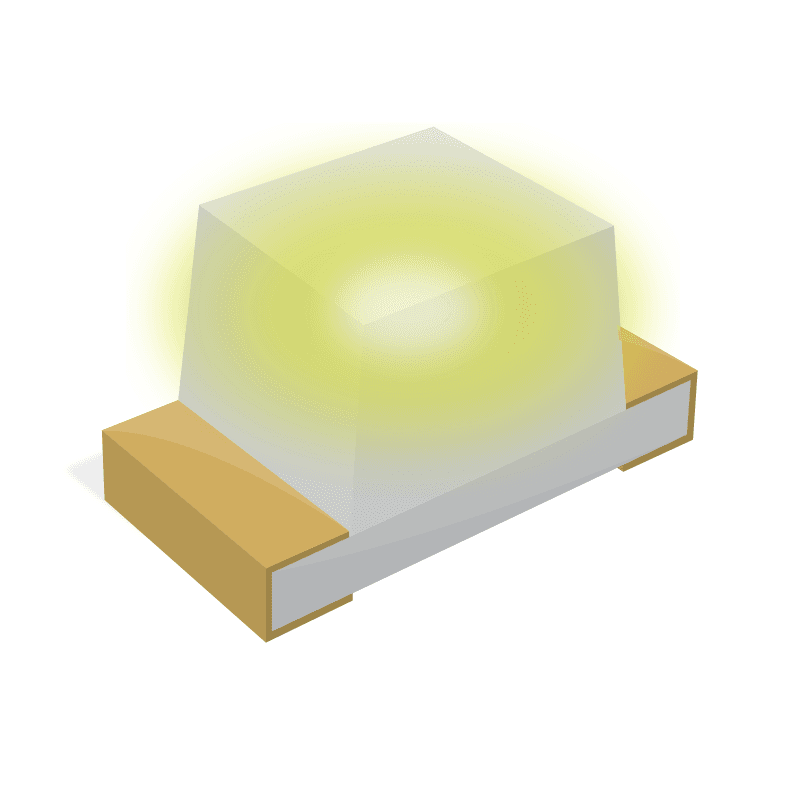 LED Uni-Color Yellow Green 570nm 2-Pin Chip LED T/R