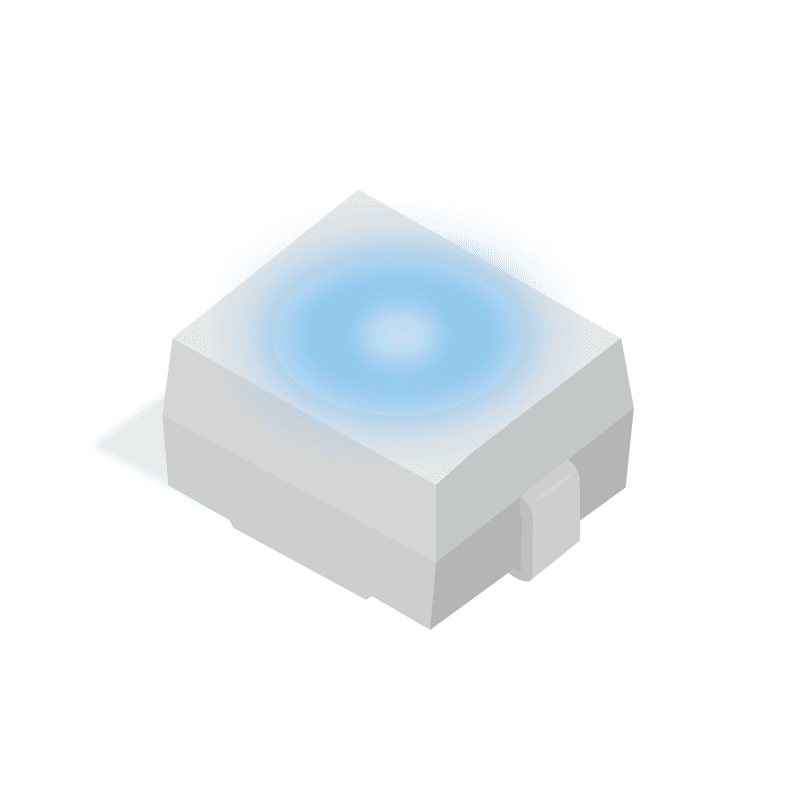 LED Uni-Color Blue 2-Pin PLCC