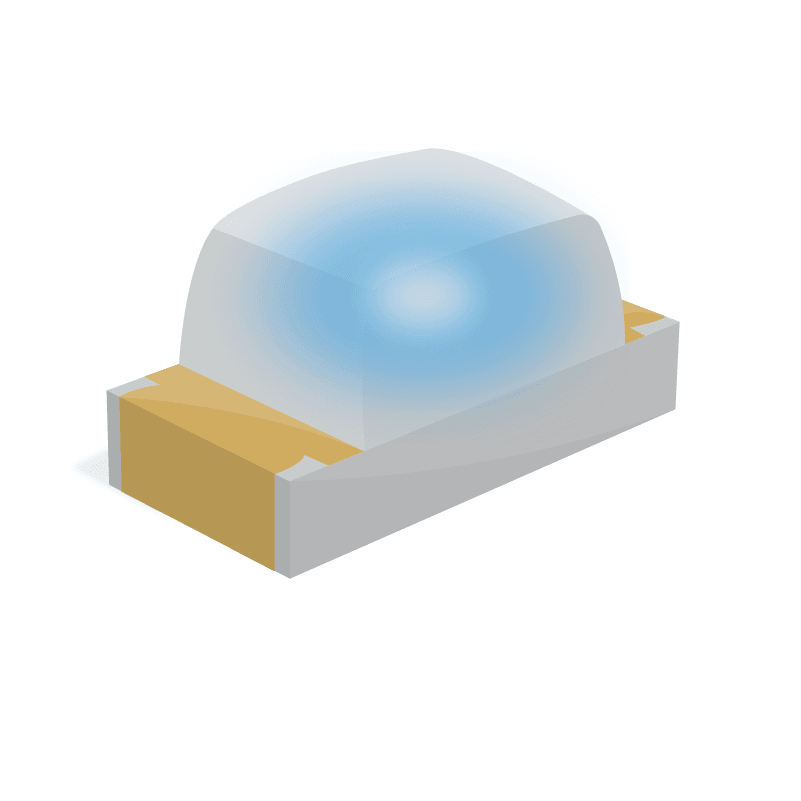 1.64X0.84X1.15MM Top View SMT Led Ingan 470NM Blue Water Clear Lens | Lumex SML-LXIL0603USBCTR