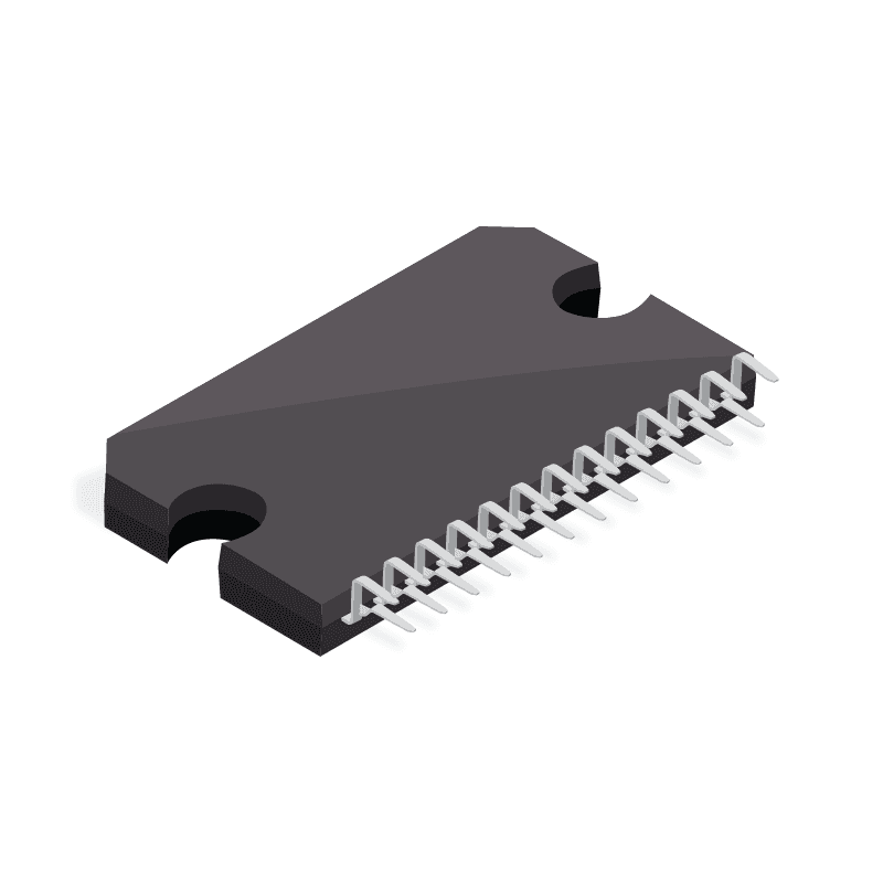 Audio Amp Speaker 4-CH Stereo 55W Class-AB Automotive 25-Pin(25+Tab) FLEXIWATT(Vertical) Tube