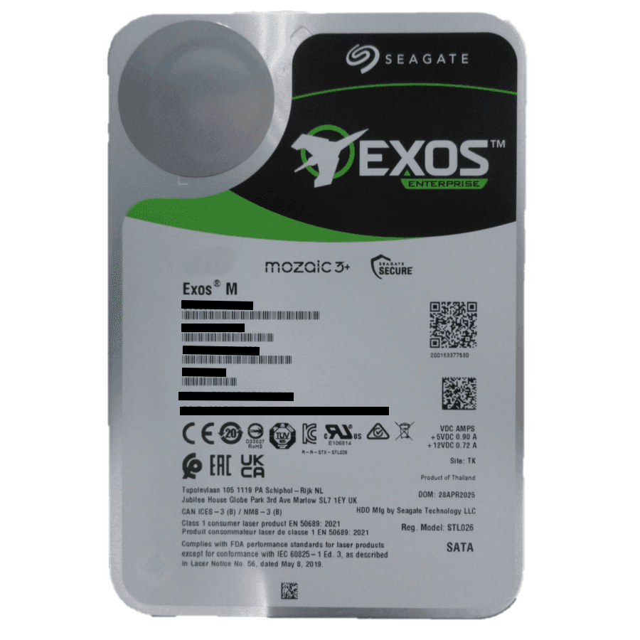 30TB Exos M 3.5" 7200 RPM SATA III Hard Disk Drive