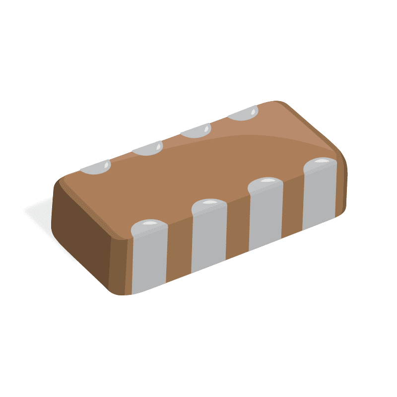 Cap Ceramic Array 0.1uF 16V X7R 10% 0612 SMD 4 Capacitor 125°C Paper T/R/Embossed T/R