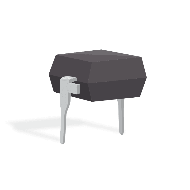 IR + Visible Light Si Photodiode, 65 deg, Through-hole