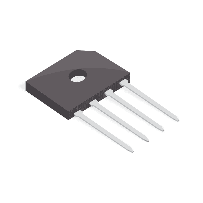 GBU15 Series 1000 V 15 A Through Hole Glass Passivated Bridge Rectifier - GBU