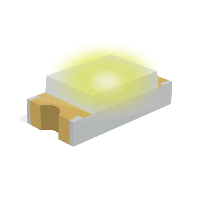 LED Uni-Color Yellow Green 2-Pin Chip 0603(1608Metric) T/R