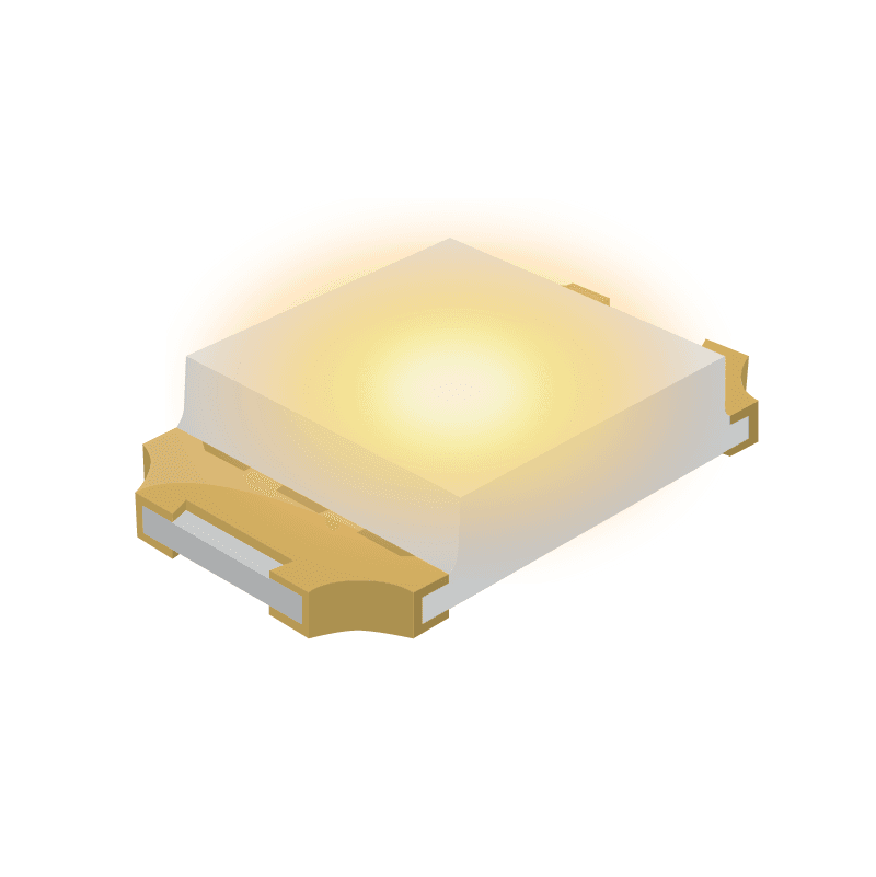 SML-P11 Series Yellow 0402 Clear 7.6 mcd 586 nm 1.9 V Surface Mount PICOLED LED