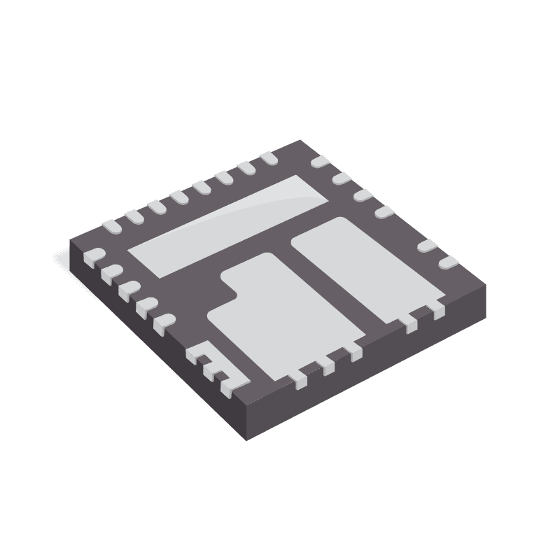 DC-DC Switching Synchronous Buck Regulator, Adjustable, 800 mV-55.2 V/ 10 A out, PowerPAK MLP55-27