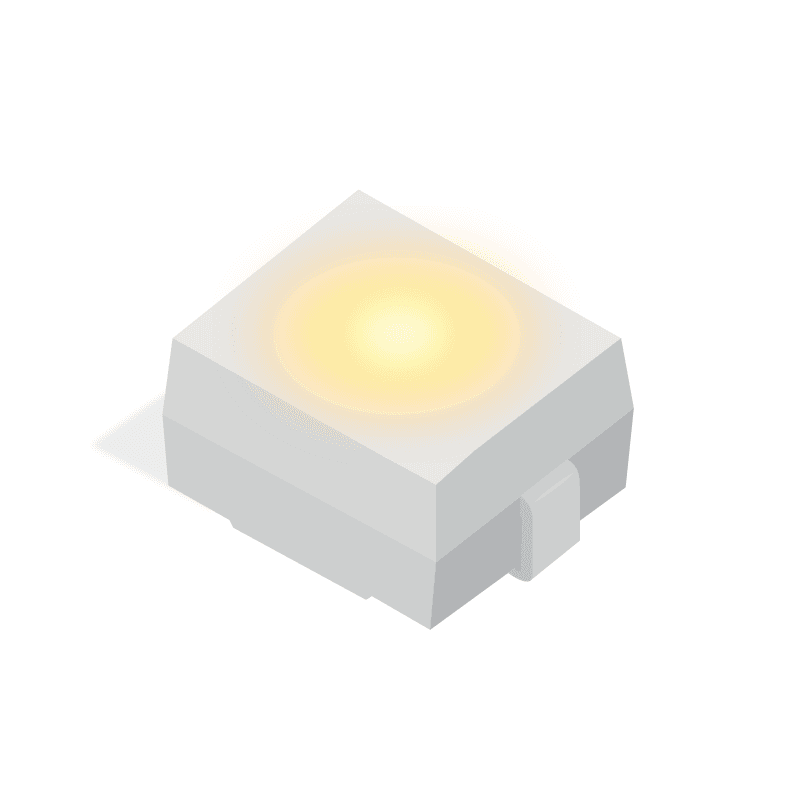 LED Uni-Color Yellow 585nm 2-Pin PLCC T/R
