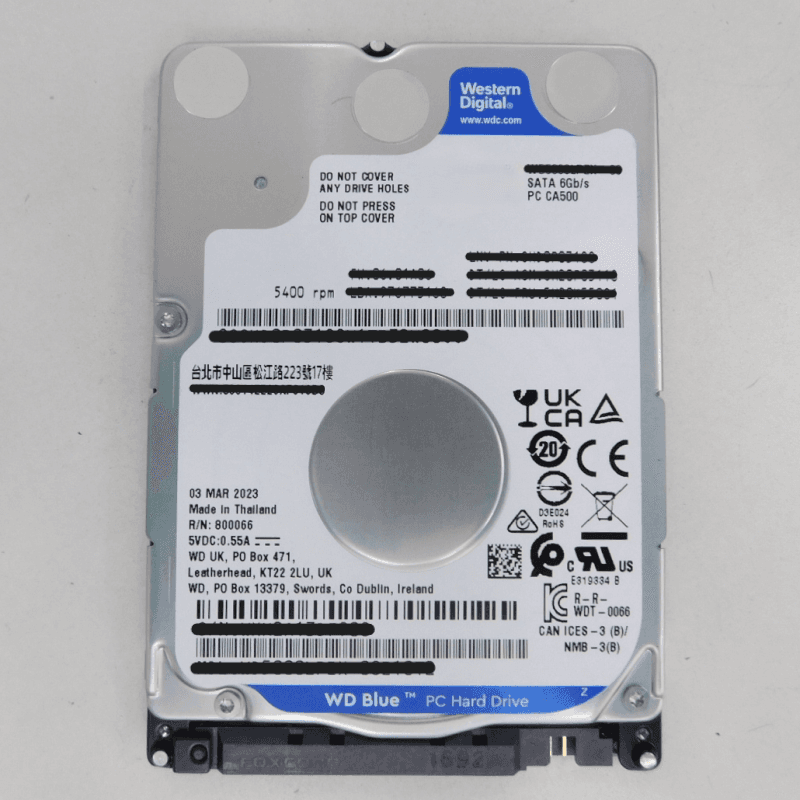 1TB Blue PC Mobile 2.5" 5400 RPM SATA III Hard Disk Drive